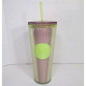 Starbucks Green Apple 24oz Cold Cup Venti Reusable Tumbler with Lid & Straw NEW